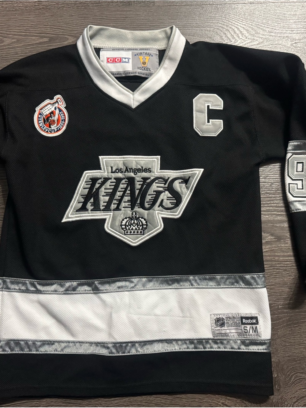 Vintage CCM Los Angeles Kings Black and Silver Hockey Jersey